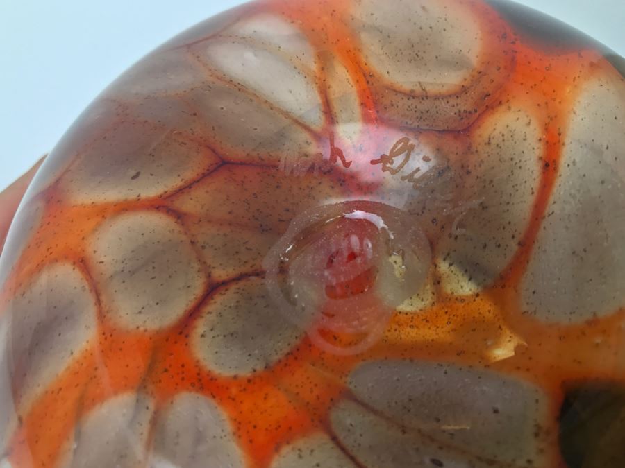 Signed Art Glass Vase Gilbert [Photo 12]