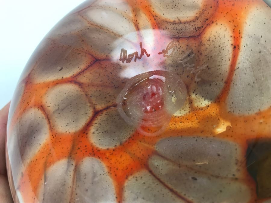 Signed Art Glass Vase Gilbert [Photo 13]