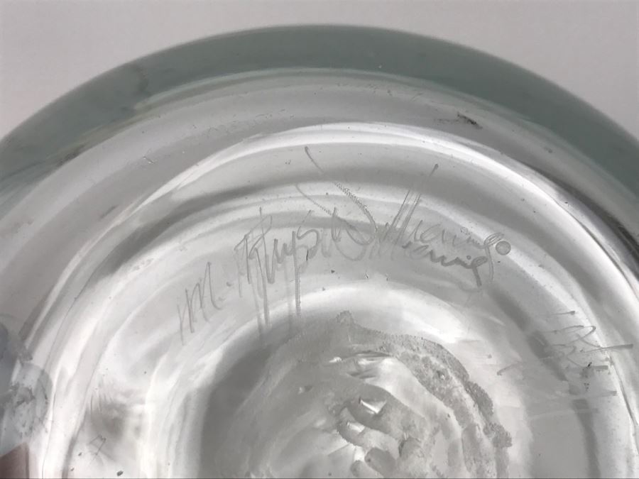 Signed M. Rhys Williams Art Glass Vase [Photo 13]