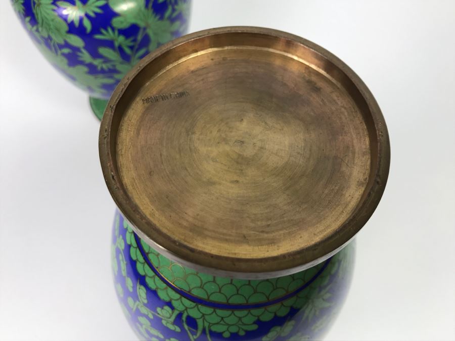 Pair Of Chinese Cloisonne Vases [Photo 9]