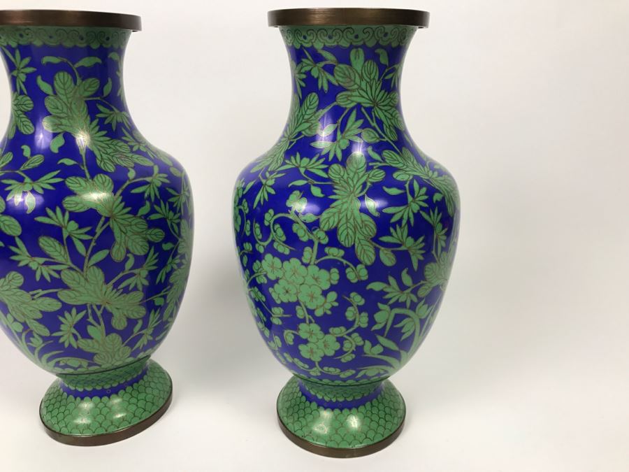 Pair Of Chinese Cloisonne Vases [Photo 5]
