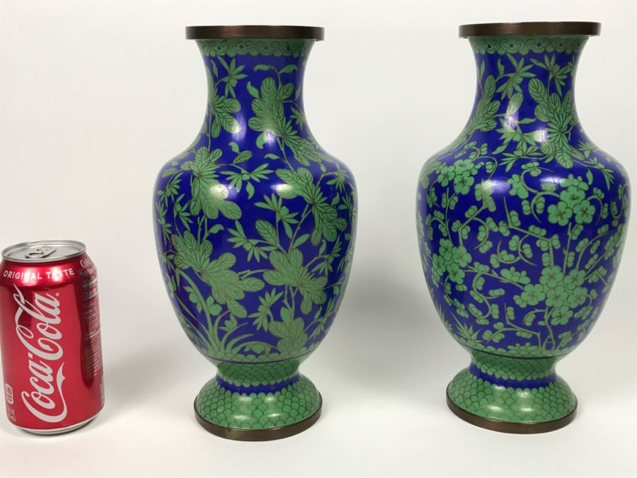 Pair Of Chinese Cloisonne Vases [Photo 1]