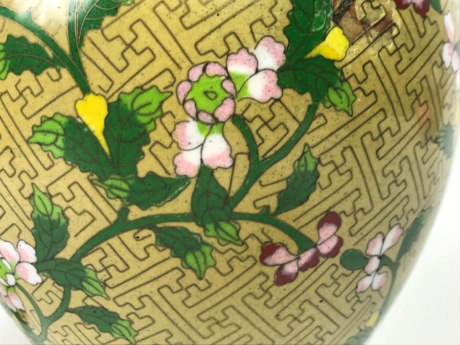 Pair Of Chinese Cloisonne Ginger Jars Vases [Photo 8]