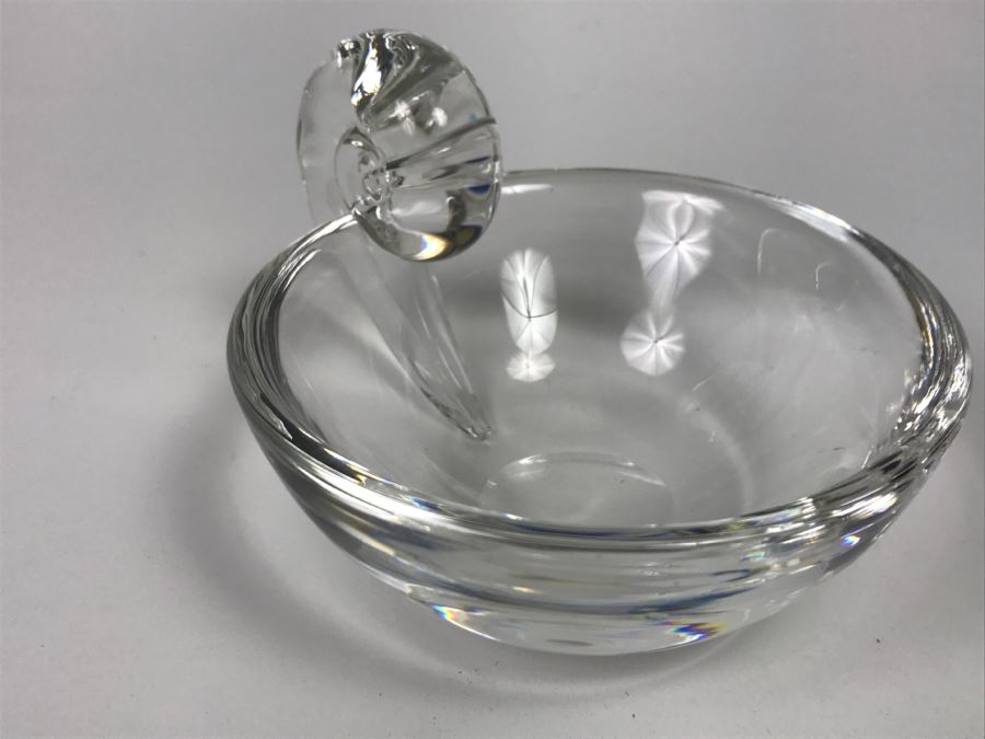 Signed Stueben Art Glass Olive Dish [Photo 9]