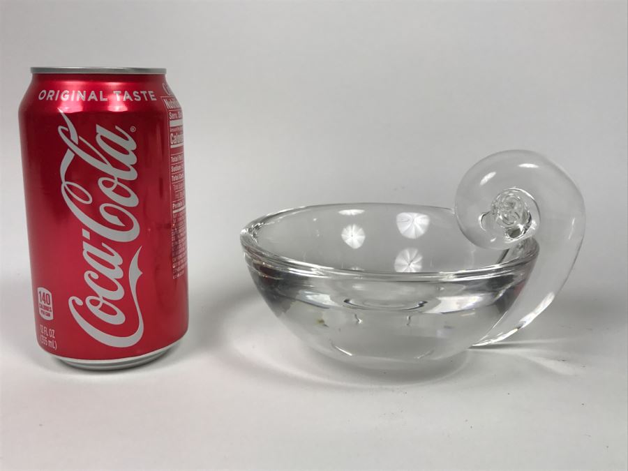 Signed Stueben Art Glass Olive Dish [Photo 2]