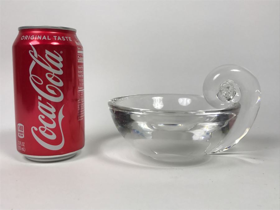 Signed Stueben Art Glass Olive Dish [Photo 3]