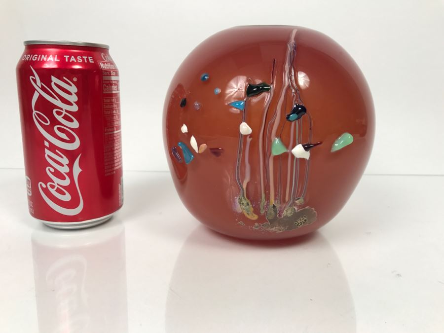 Signed M. Rhys Williams Art Glass Vase [Photo 1]