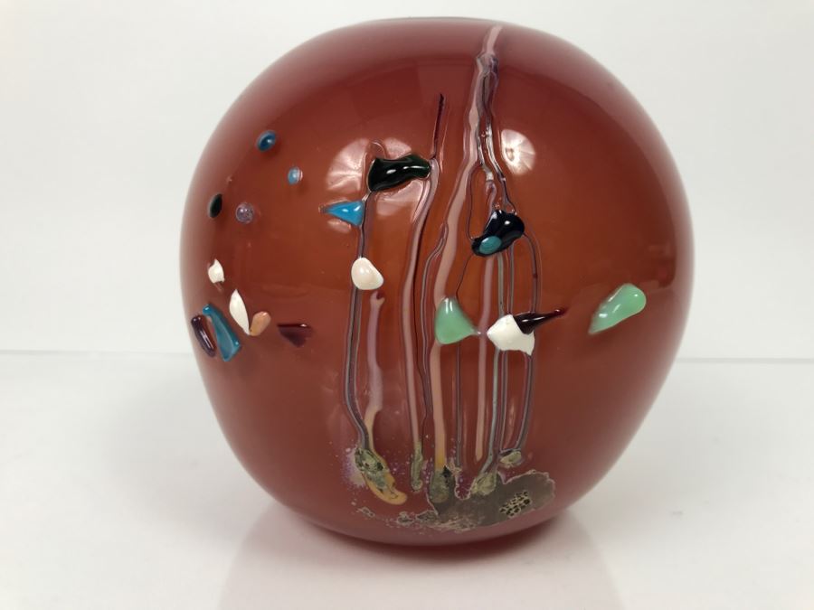 Signed M. Rhys Williams Art Glass Vase [Photo 3]