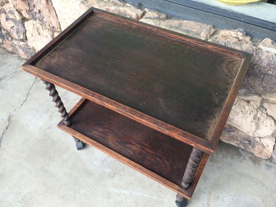 Cart on Casters with Removal Tray and Spiral Turned Legs [Photo 7]