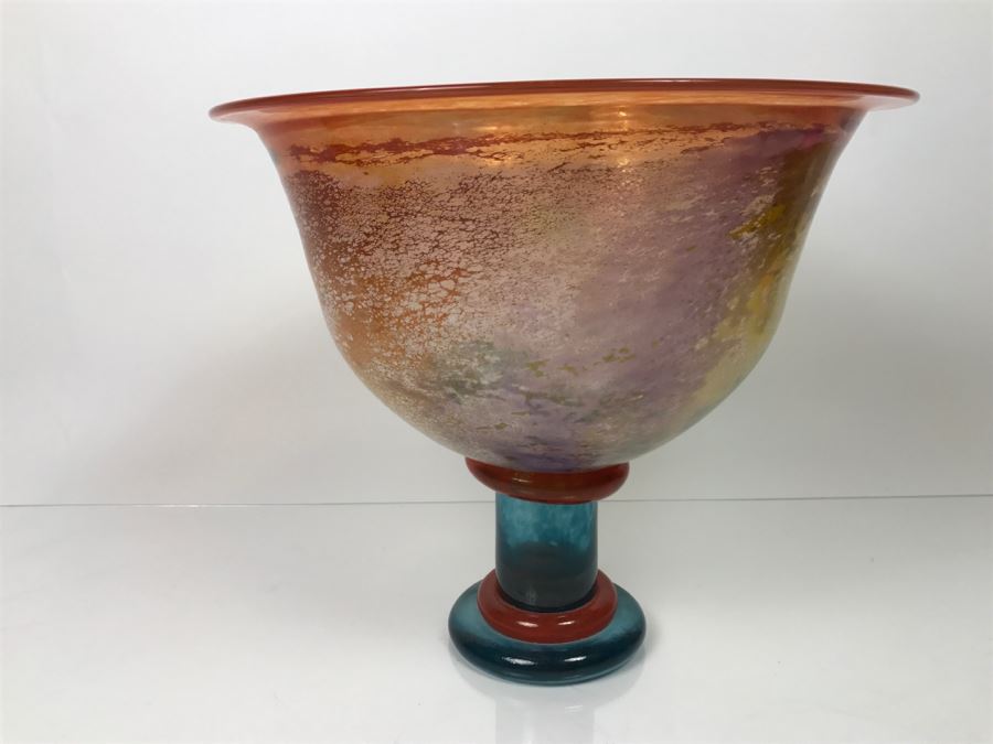 Large KOSTA BODA Swedish Art Glass Footed Bowl