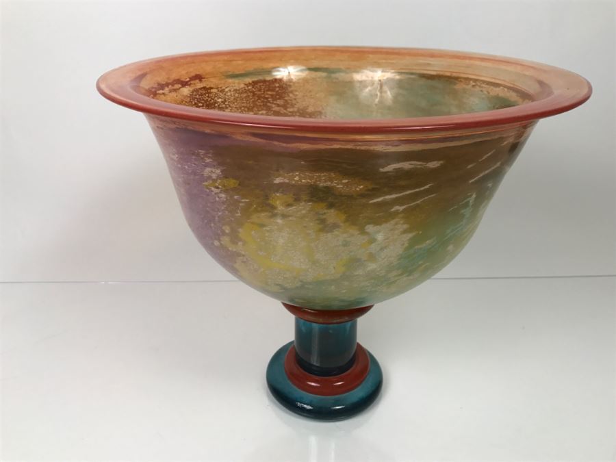 Large KOSTA BODA Swedish Art Glass Footed Bowl [Photo 5]