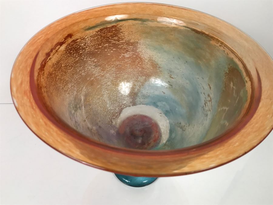 Large KOSTA BODA Swedish Art Glass Footed Bowl [Photo 6]
