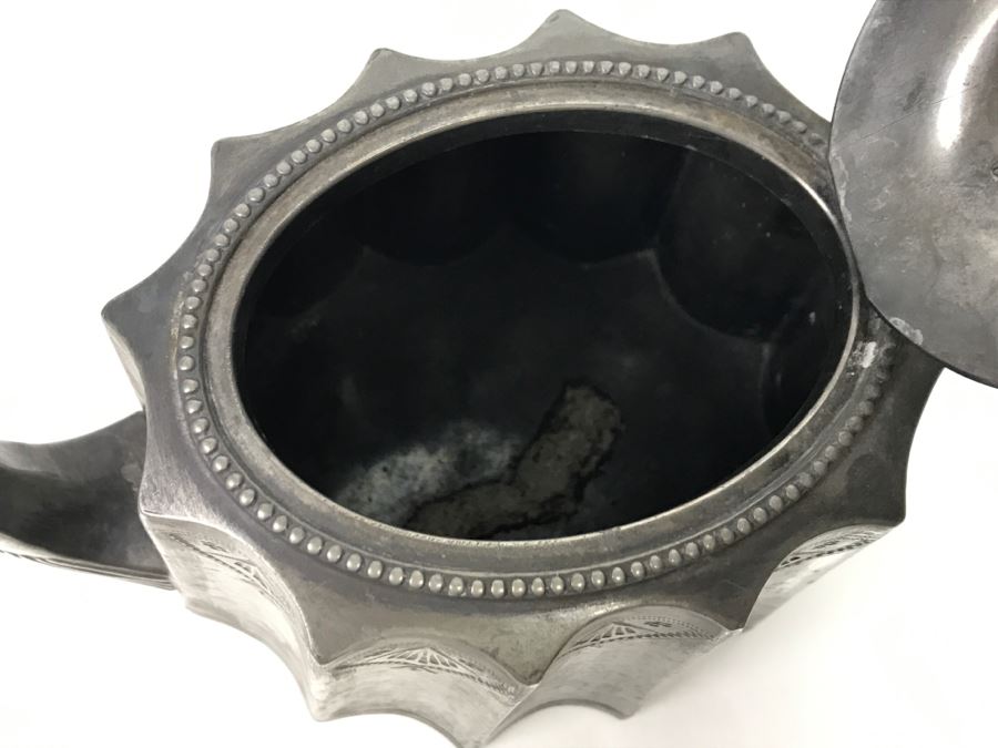 Antique 1870 EP Teapot With Chased Design By D & A [Photo 15]