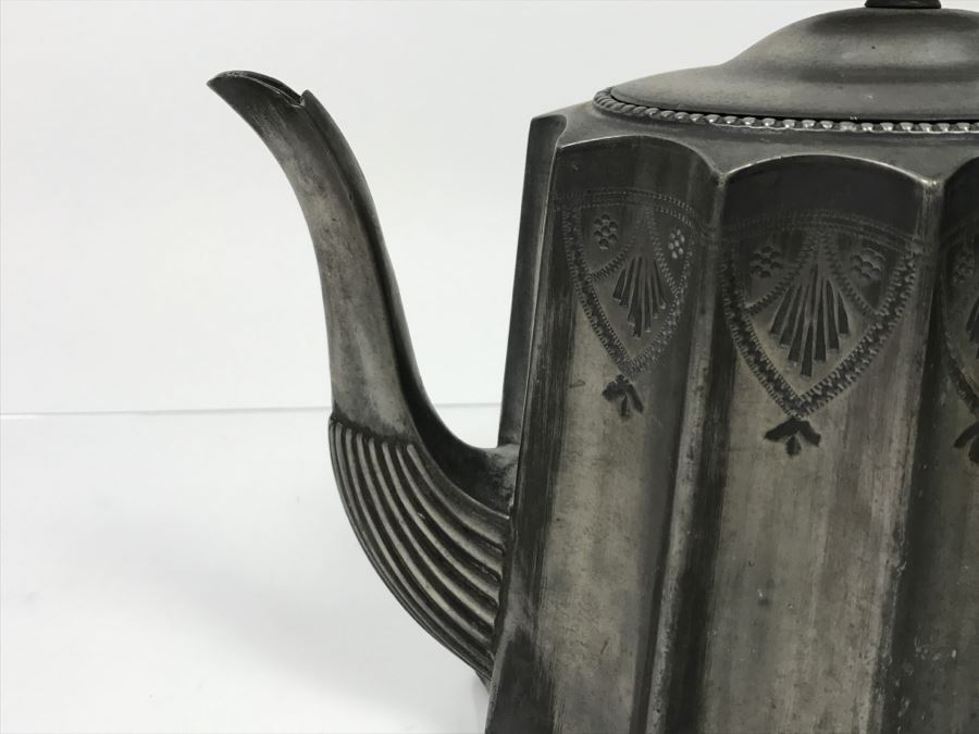 Antique 1870 EP Teapot With Chased Design By D & A [Photo 8]