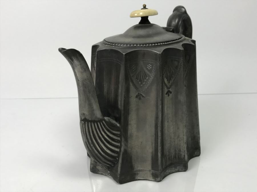Antique 1870 EP Teapot With Chased Design By D & A [Photo 9]