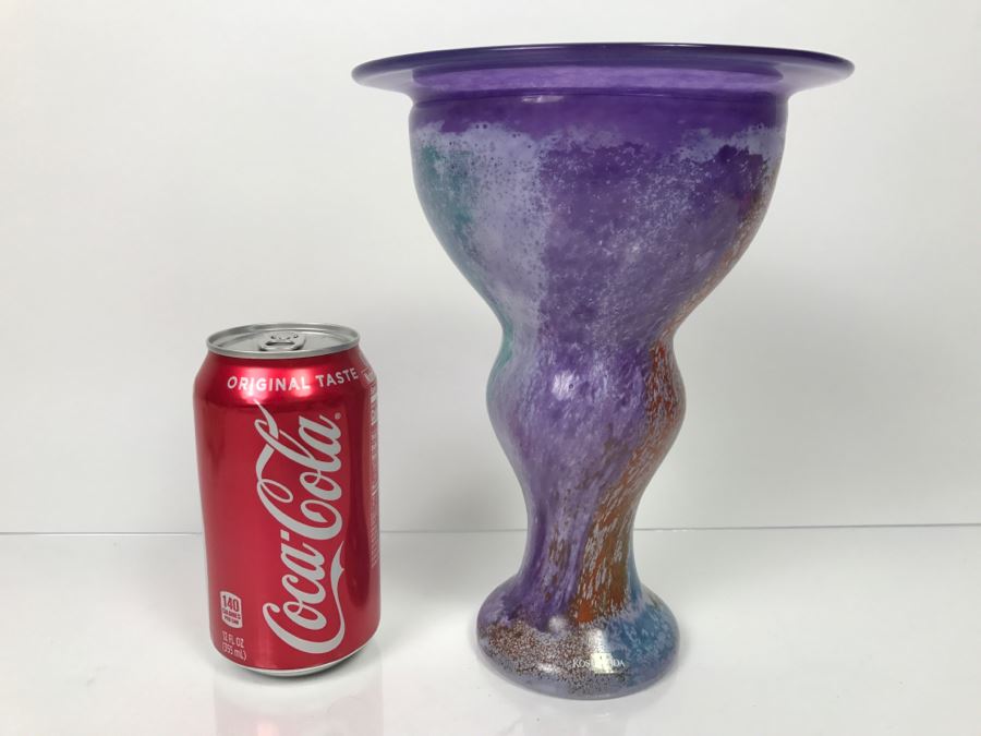 Large Signed KOSTA BODA Swedish Art Glass Vase