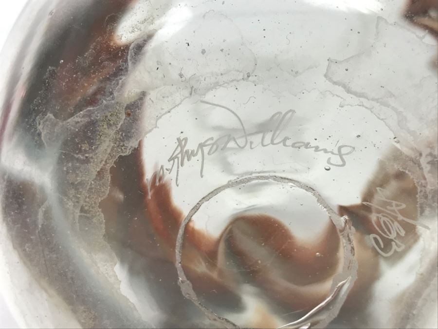 Signed M. Rhys Williams Art Glass Pitcher [Photo 11]