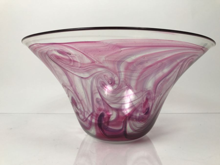 Signed M. Rhys Williams Art Glass Bowl [Photo 4]