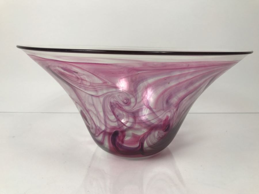 Signed M. Rhys Williams Art Glass Bowl [Photo 3]