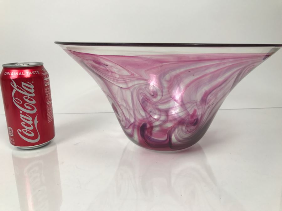 Signed M. Rhys Williams Art Glass Bowl