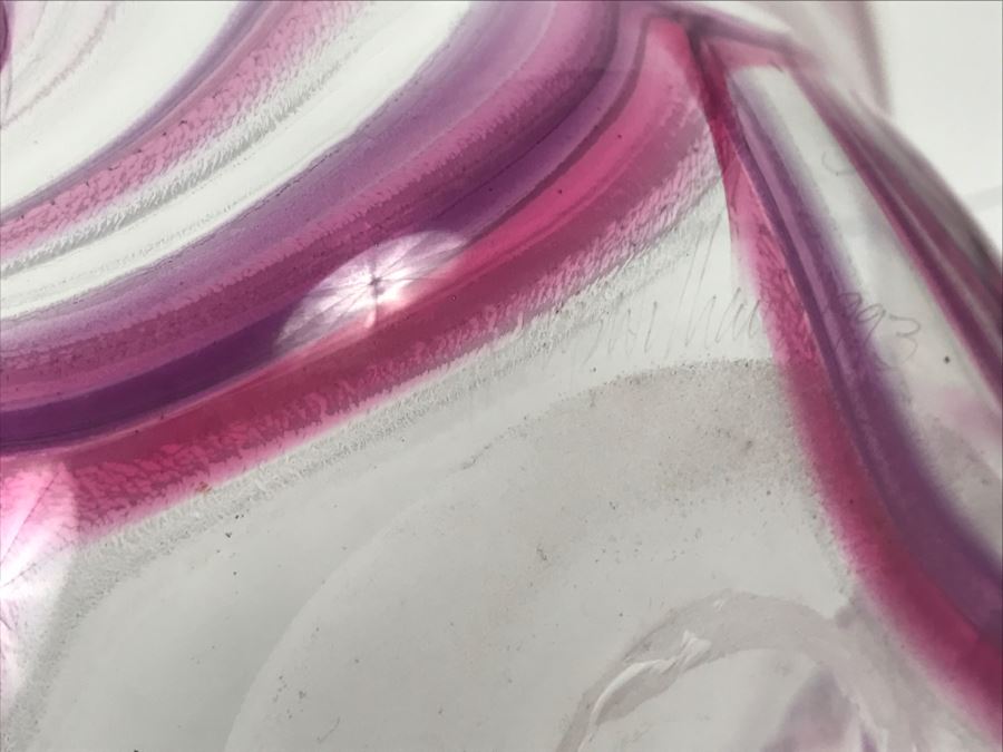 Signed M. Rhys Williams Art Glass Bowl [Photo 9]
