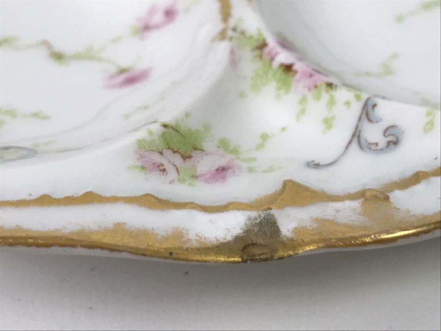 Limoges Theodore Haviland France Oyster Plate S.F. Kaufman Trenton, NJ - Note Several Small Chips On Rim [Photo 11]
