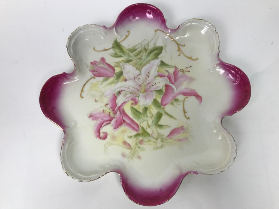 Hand Painted P. T. Germany Oyster Plate