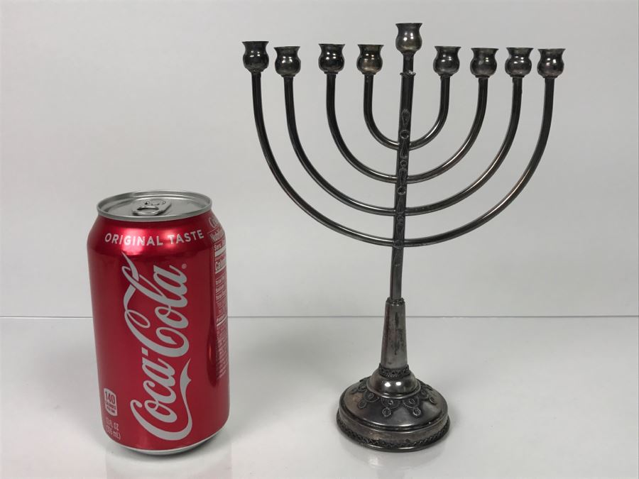 Sterling Silver Menorah Made In Israel 94.7g [Photo 2]