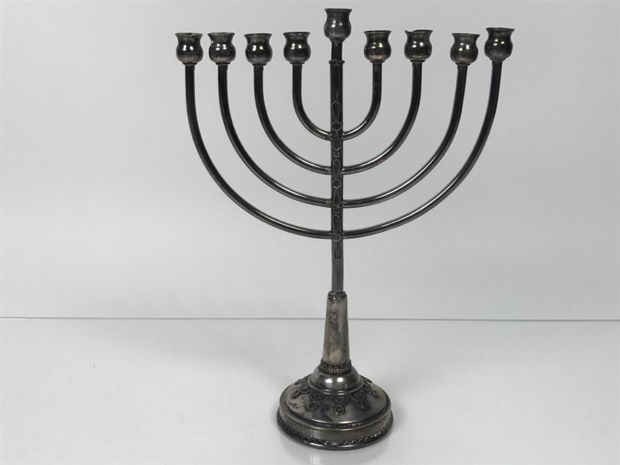 Sterling Silver Menorah Made In Israel 94.7g [Photo 1]