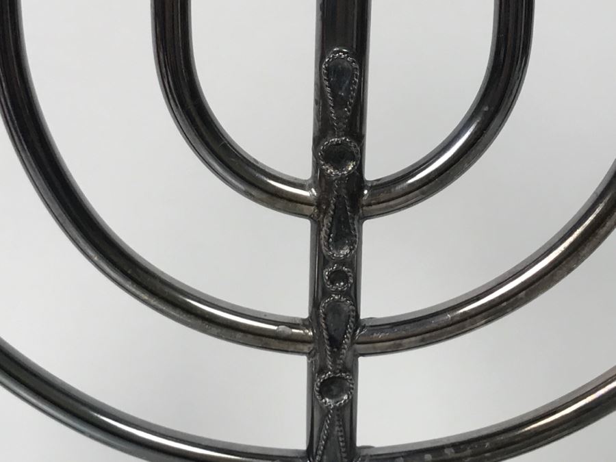 Sterling Silver Menorah Made In Israel 94.7g [Photo 5]