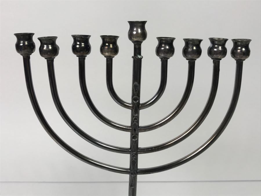 Sterling Silver Menorah Made In Israel 94.7g [Photo 4]