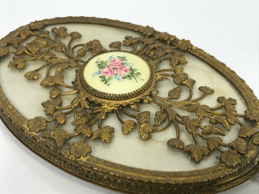 Vintage Vanity Set With Perfume Bottle, Brush And Handheld Vanity Mirror [Photo 9]