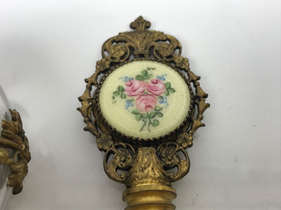 Vintage Vanity Set With Perfume Bottle, Brush And Handheld Vanity Mirror [Photo 17]