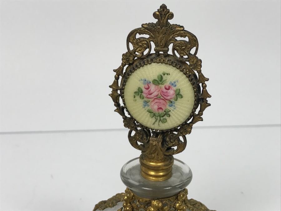 Vintage Vanity Set With Perfume Bottle, Brush And Handheld Vanity Mirror [Photo 6]