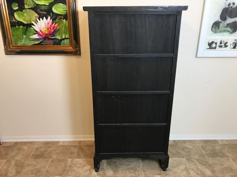 Wooden Chinoiserie 4-Drawer Cabinet Great For A Bar [Photo 11]