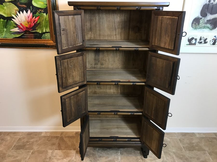 Wooden Chinoiserie 4-Drawer Cabinet Great For A Bar [Photo 2]