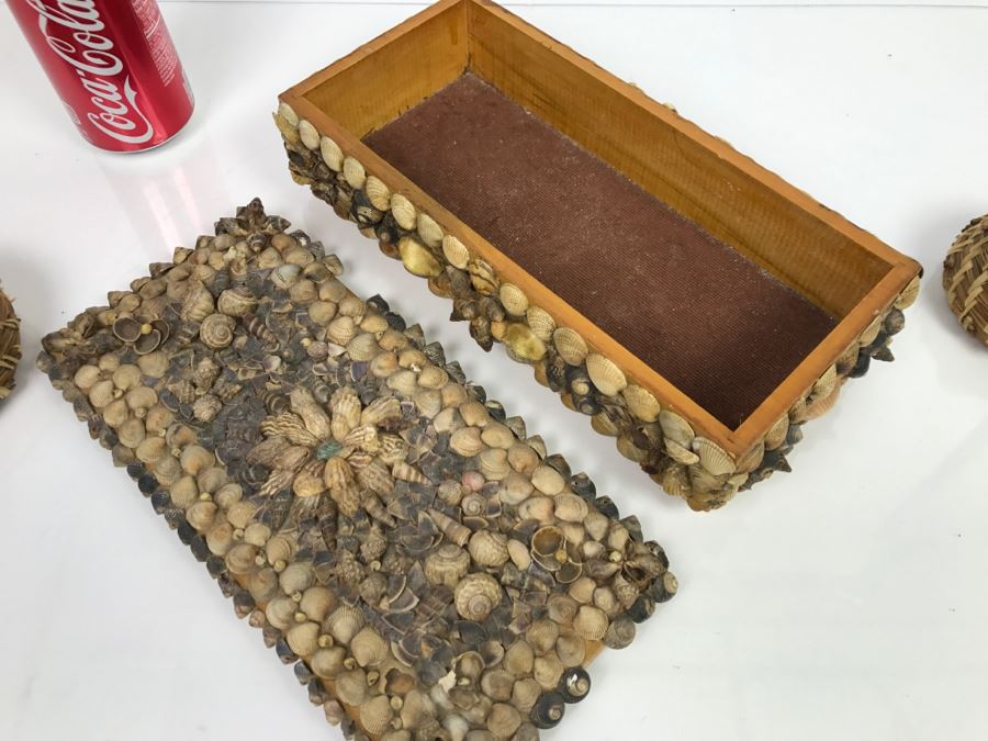 Collection Of (3) Vintage Seashell Boxes [Photo 13]