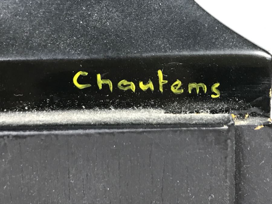 Zenith Le Locle Swiss Pendulum Mantel Clock With Shelf Case Hand Painted By Chautems Estimate $400-$500 [Photo 12]