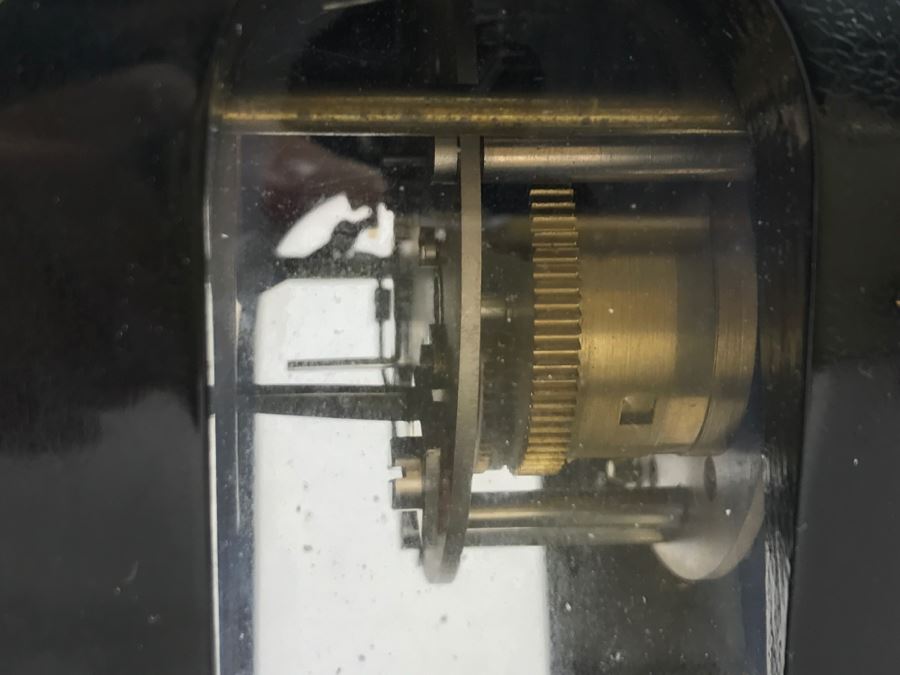 Zenith Le Locle Swiss Pendulum Mantel Clock With Shelf Case Hand Painted By Chautems Estimate $400-$500 [Photo 10]