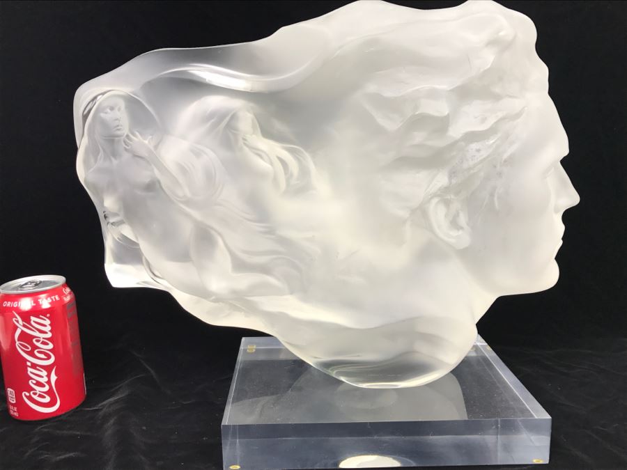 Acrylic Lucite Sculpture 1995 FEH By Frederick Elliot Hart Titled 'Reverie' 84 Of 350 14.5'H X 17'W Retails For $7,850