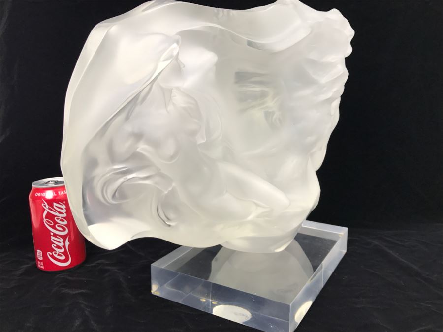 Acrylic Lucite Sculpture 1995 FEH By Frederick Elliot Hart Titled 'Reverie' 84 Of 350 14.5'H X 17'W Retails For $7,850 [Photo 28]