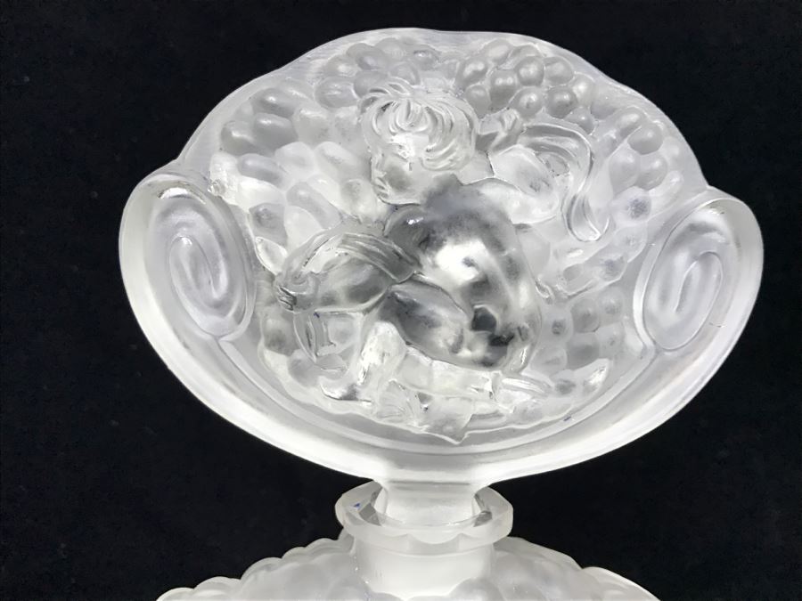 R. LALIQUE SIGNED ANTIQUE Frosted Glass Paris France # 77 Perfume Bottle Stunning [Photo 19]