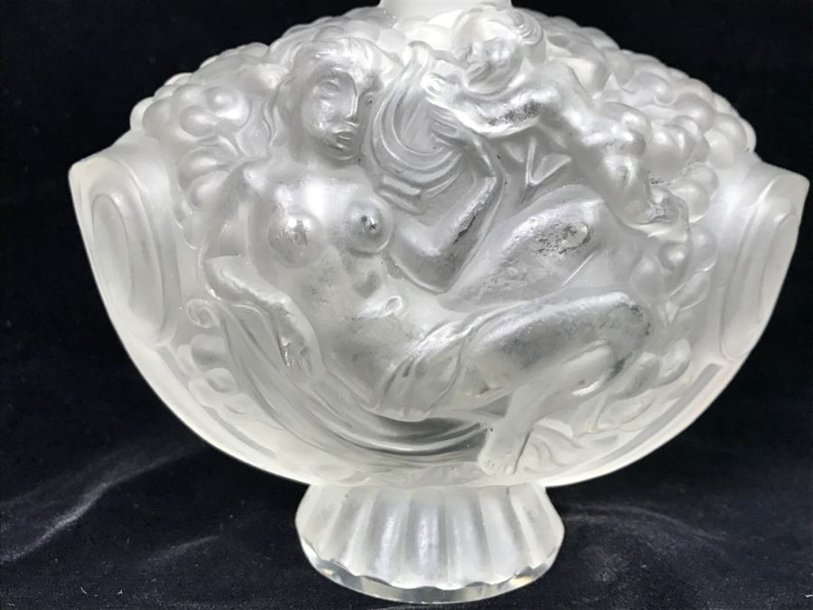 R. LALIQUE SIGNED ANTIQUE Frosted Glass Paris France # 77 Perfume Bottle Stunning [Photo 18]