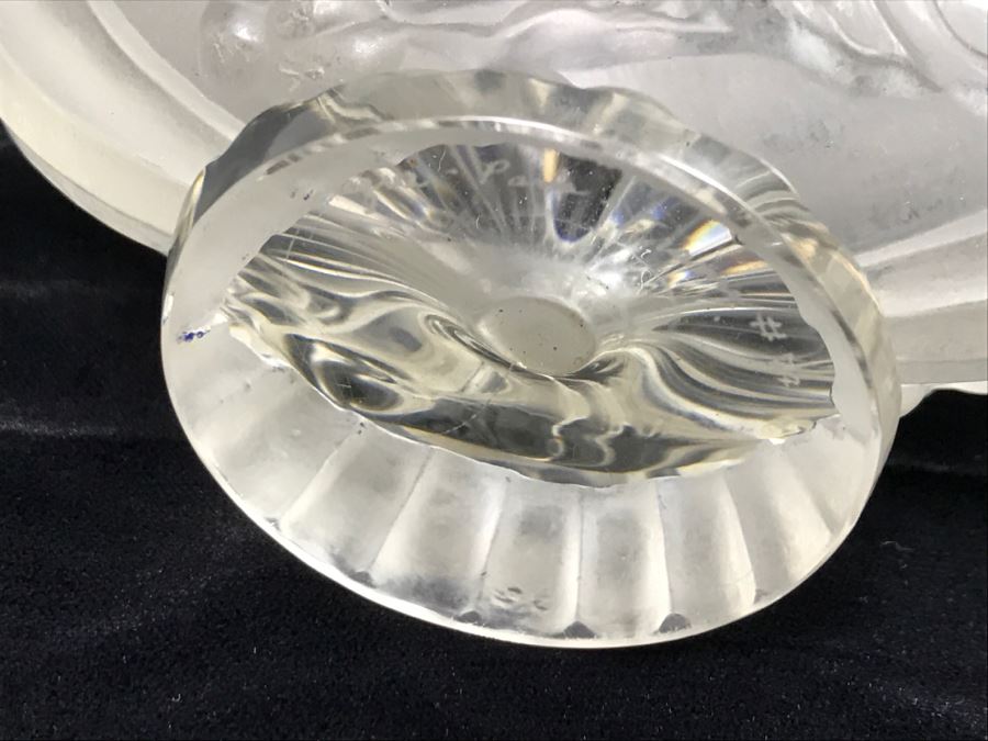 R. LALIQUE SIGNED ANTIQUE Frosted Glass Paris France # 77 Perfume Bottle Stunning [Photo 25]