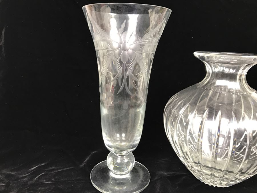 Pair Of Crystal Vases [Photo 6]