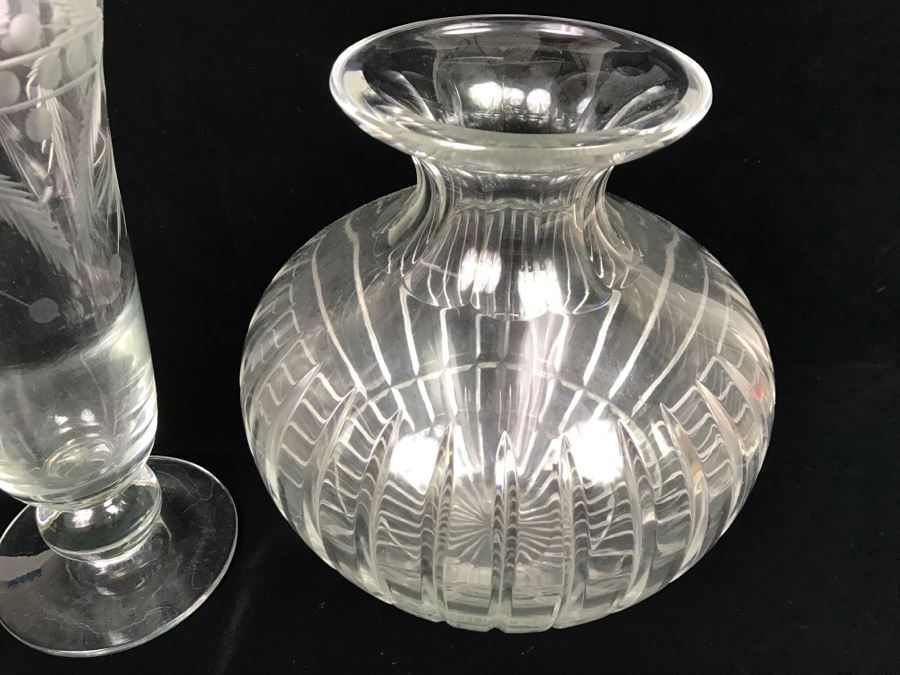 Pair Of Crystal Vases [Photo 4]