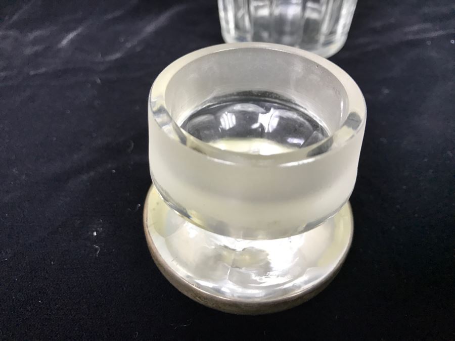 Large Vintage Cut Glass Bottle With Sterling Silver Stopper [Photo 13]