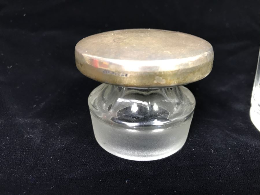 Large Vintage Cut Glass Bottle With Sterling Silver Stopper [Photo 11]