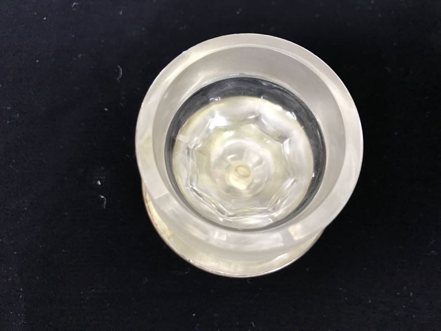 Large Vintage Cut Glass Bottle With Sterling Silver Stopper [Photo 12]