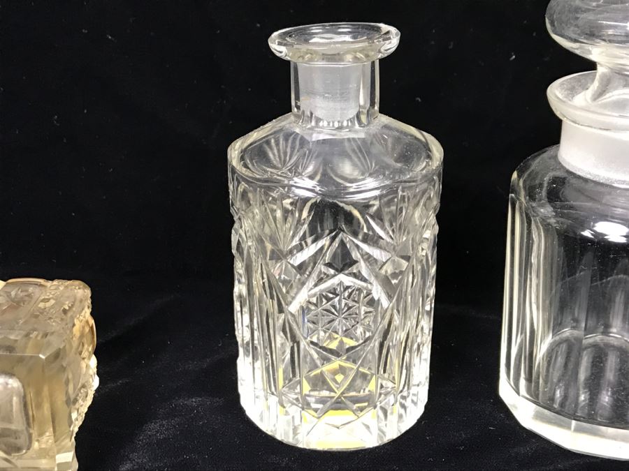 (3) Glass Bottles One With Sterling Silver Neck [Photo 8]